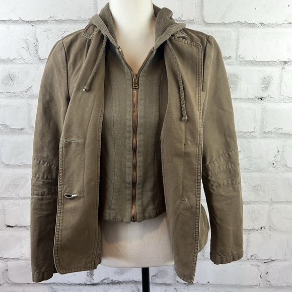 Max & Co 100% Cotton Hooded Jacket Brown - Picture 8 of 14